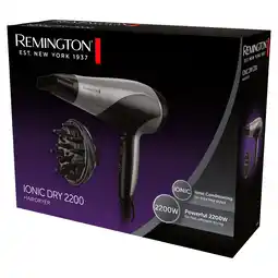 Tesco Remington Black/Silver Ionic Dry 2200 Hairdryer offer