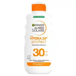 Tesco Garnier Ambre Solaire Hydra 24H Protect SPF30 175ml offer