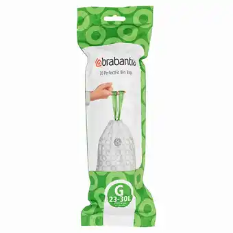 Tesco Brabantia Bin Bags Size G 23-30L 20pk offer