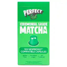 Tesco Perfect Ted 10 Ceremonial Grade Matcha Nespresso Capsules 15g offer