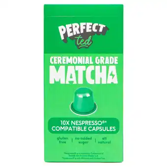 Tesco Perfect Ted 10 Ceremonial Grade Matcha Nespresso Capsules 15g offer