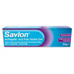 Tesco Savlon Antiseptic and Pain Relief Gel 20g offer