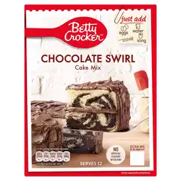 Tesco Betty Crocker Cake Mix - Chocolate Swirl 425g offer