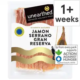 Tesco Unearthed Jamon Serrano Gran Reserva Ham 100g offer