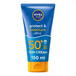 Tesco NIVEA SUN Protect & Moisture Ultra Sun Cream SPF 50+ 150ml offer