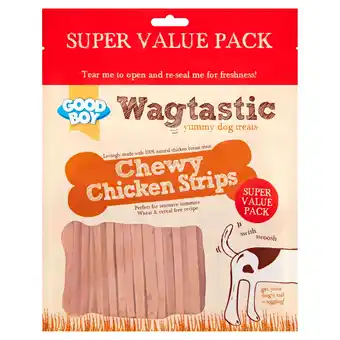 Tesco Good Boy Wagtastic Chewy Chicken Strips 660G offer