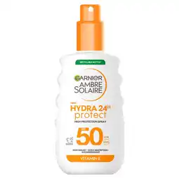 Tesco Garnier Ambre Solaire Hydra 24H Protect SPF50 Spray 150ml offer