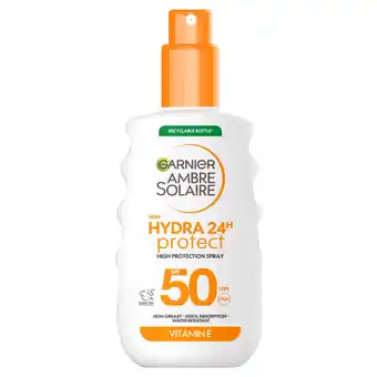 Tesco Garnier Ambre Solaire Hydra 24H Protect SPF50 Spray 150ml offer