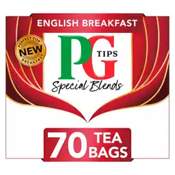 Tesco PG Tips Special Blends English Breakfast 70 Tea Bags 175g offer