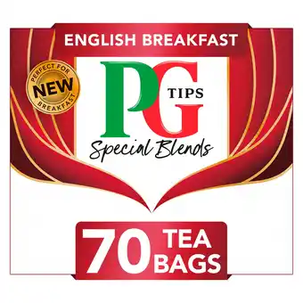 Tesco PG Tips Special Blends English Breakfast 70 Tea Bags 175g offer