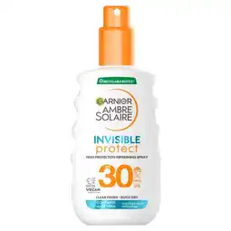Tesco Garnier Ambre Solaire Invisible Protect Spray SPF30 150ml offer