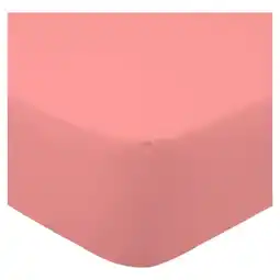 Tesco F&F Home Bedding 100% Cotton Clay Pink Fitted Sheet Single offer
