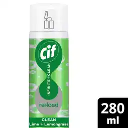 Tesco Cif Infinite Clean All in One: Clean Lime and Lemongrass Reload 280ml offer