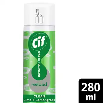 Tesco Cif Infinite Clean All in One: Clean Lime and Lemongrass Reload 280ml offer