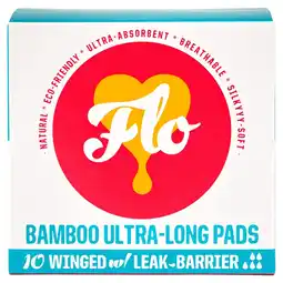 Tesco FLO Bamboo Ultra-Long Pads (10 pads) offer