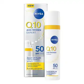 Tesco NIVEA Q10 Anti-Wrinkle Expert Daily UV Face Fluid SPF50 40ml offer