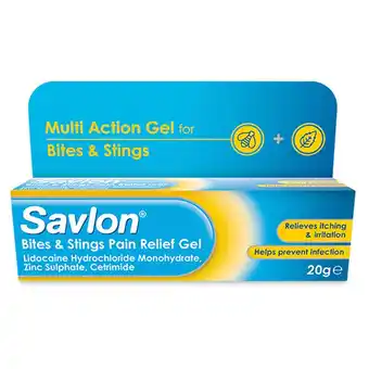 Tesco Savlon Bites & Stings Pain Relief Gel 20g offer