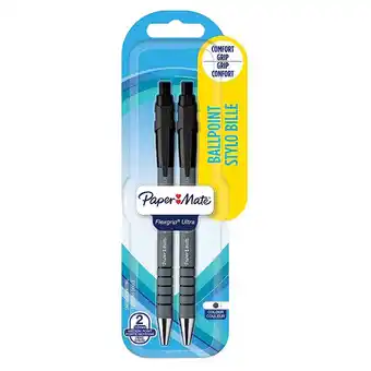 Tesco Paper Mate Flexgrip Ultra Ballpoint Pens, Black, 2 Count offer