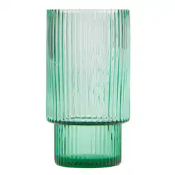 Asda George Home Green Stacking Rib Hiball Glass offer