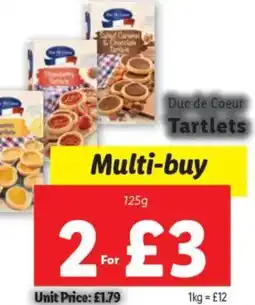 Lidl Duc de Coeur Tartlets offer
