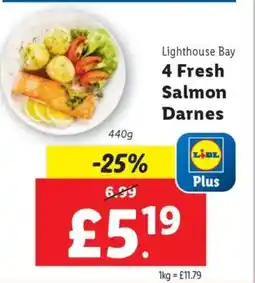 Lidl Lighthouse Bay 4 Fresh Salmon Darnes offer