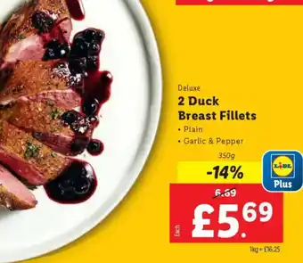 Lidl Deluxe 2 Duck Breast Fillets offer