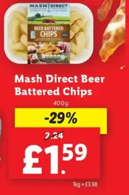 Lidl Mash Direct Beer Battered Chips offer