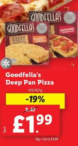 Lidl Goodfella's Deep Pan Pizza offer