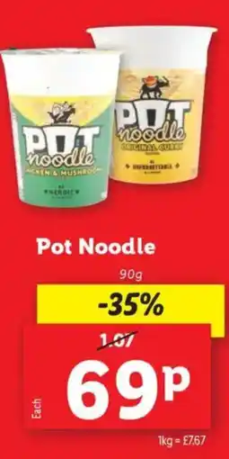 Lidl Pot Noodle offer