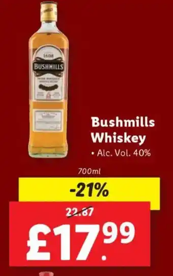 Lidl Bushmills Whiskey offer