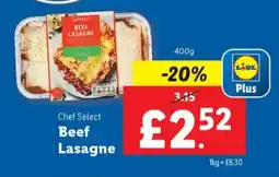 Lidl Chef Select Beef Lasagne offer