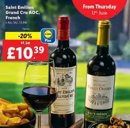 Lidl Saint Emilion Grand Cru AOC, French offer