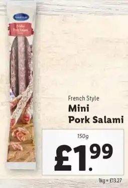 Lidl French Style Mini Pork Salami offer