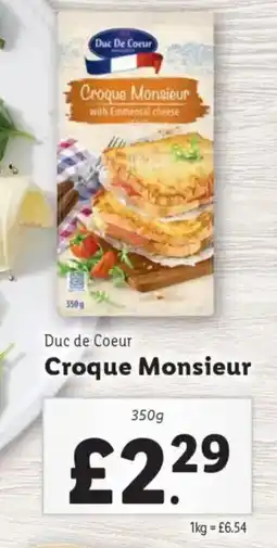 Lidl Duc de Coeur Croque Monsieur offer