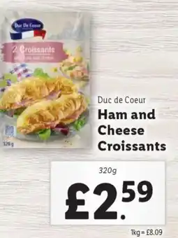 Lidl Duc de Coeur Ham and Cheese Croissants offer