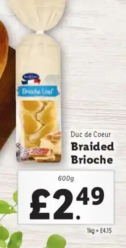 Lidl Duc de Coeur Braided Brioche offer