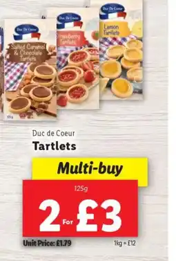Lidl Duc de Coeur Tartlets offer