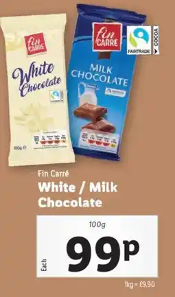 Lidl Fin Carré White / Milk Chocolate offer