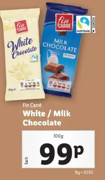 Lidl Fin Carré White / Milk Chocolate offer