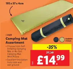 Lidl CRIVIT Camping Mat Assortment offer