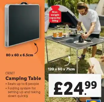 Lidl CRIVIT Camping Table offer