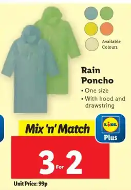 Lidl Rain Poncho offer