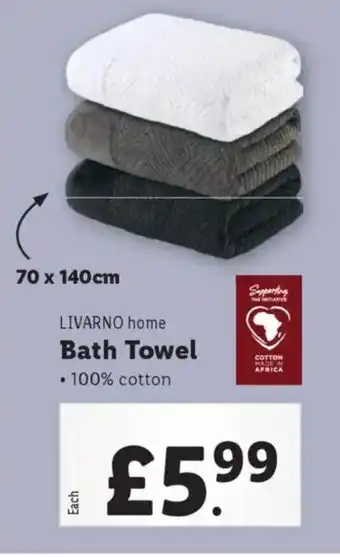 Lidl LIVARNO home Bath Towel offer