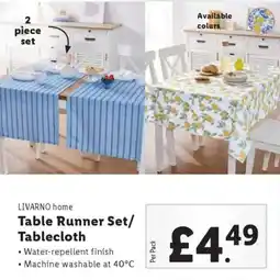 Lidl LIVARNO home Table Runner Set/ Tablecloth offer