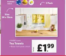 Lidl LIVARNO home Tea Towels offer