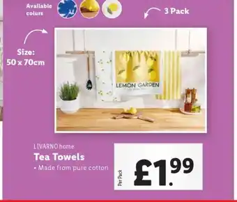 Lidl LIVARNO home Tea Towels offer