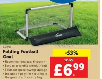 Lidl CRIVIT Folding Football Goal offer