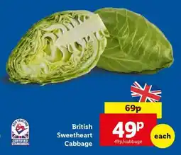 Lidl British Sweetheart Cabbage offer