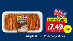 Lidl Maple British Pork Belly Slices offer
