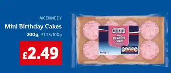 Lidl Mini Birthday Cakes offer